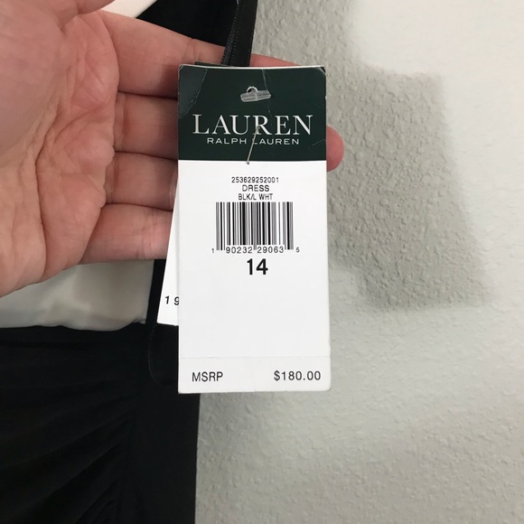 (Ralph Lauren) Black and White Evening Maxi Dress - Picture 2 of 6